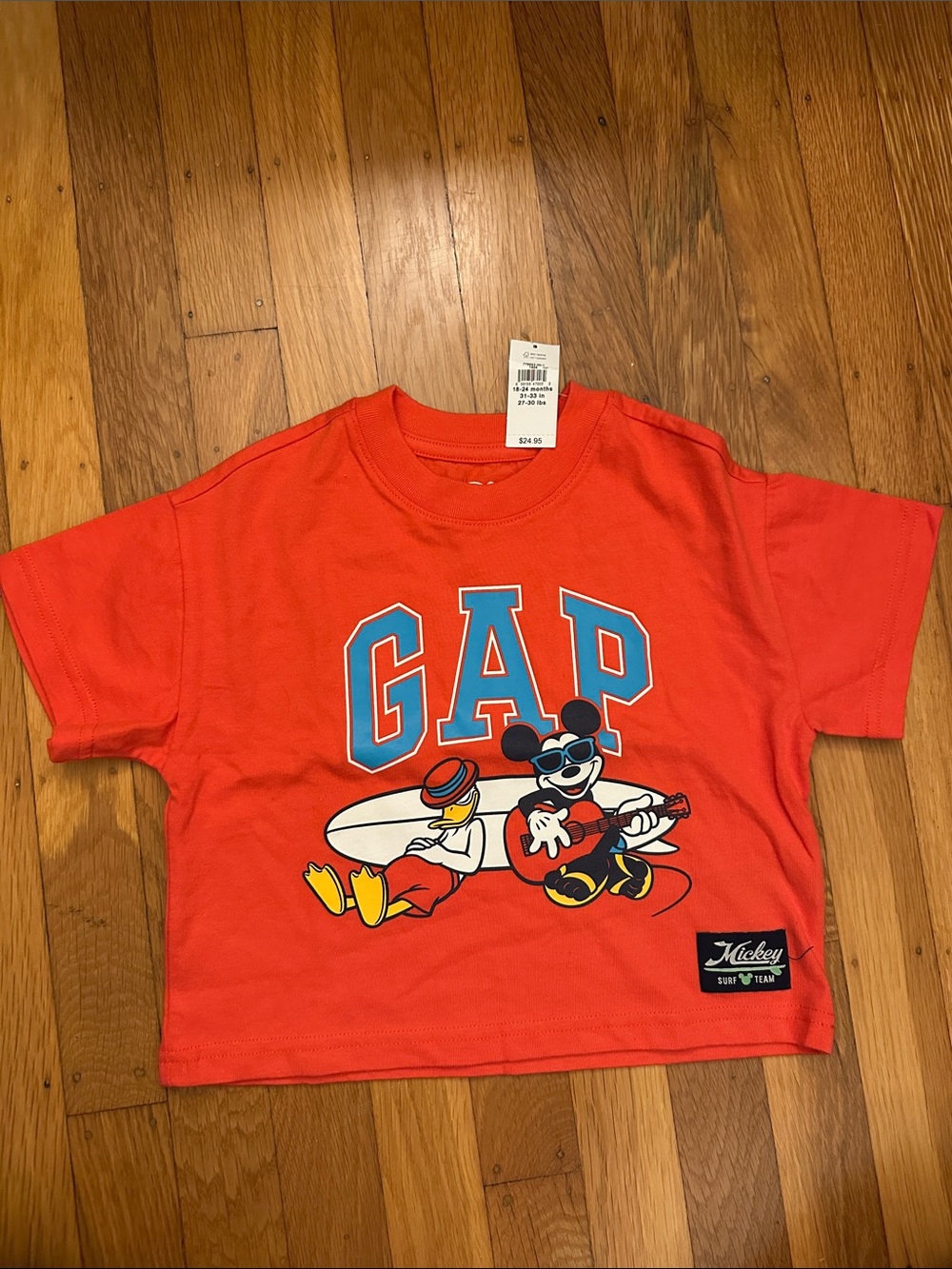 GAP Kids Orange Mickey Disney Graphic Tee 18 Months